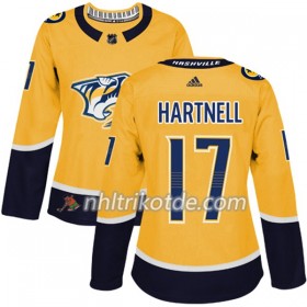 Nashville Predators Trikot Scott Hartnell 17 Adidas 2017-2018 Gold Authentic - Dame